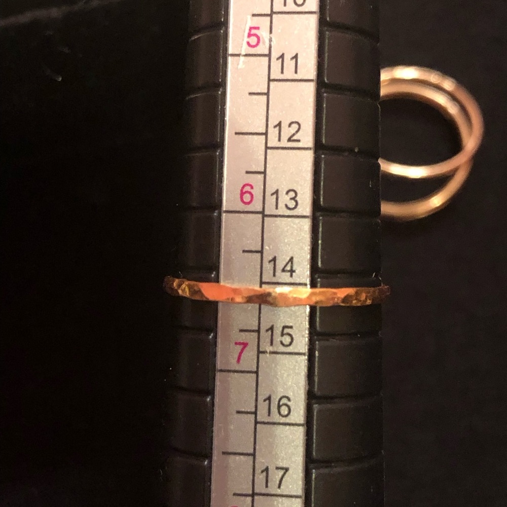 10k Rose Gold Stackable Rings band - Picture 5 of 8